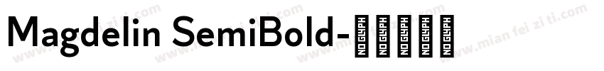 Magdelin SemiBold字体转换